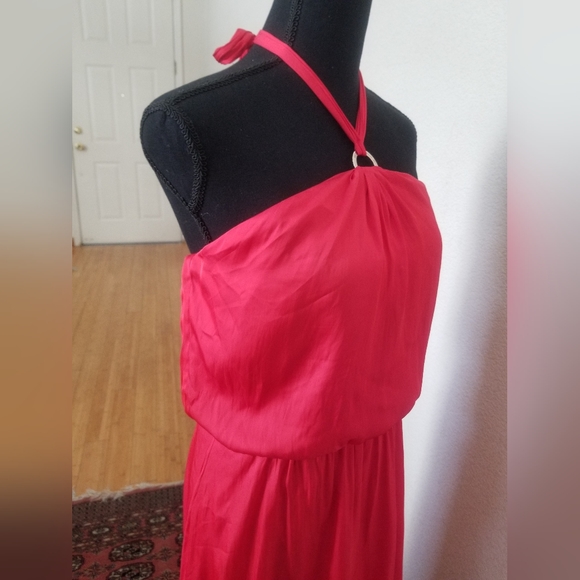Silk Red Halter Dress! - Picture 8 of 8